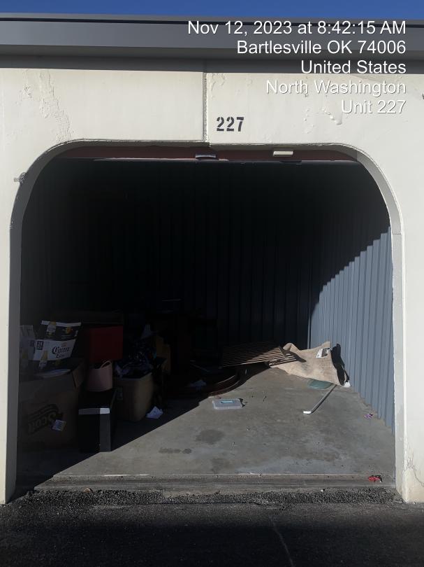 Storage Unit Auction in Bartlesville, OK at North Washington Storage